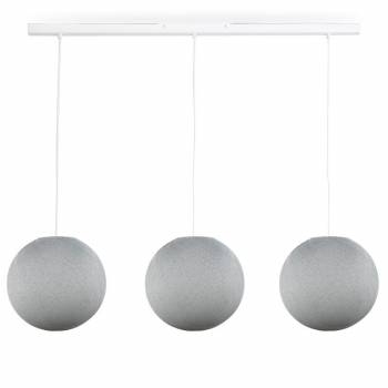 Rail white 3 white globes S - The Island Pendant - La Case de Cousin Paul