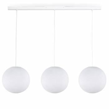 Rail blanc 3 globes S blanc - Luminaire sur rail - La Case de Cousin Paul