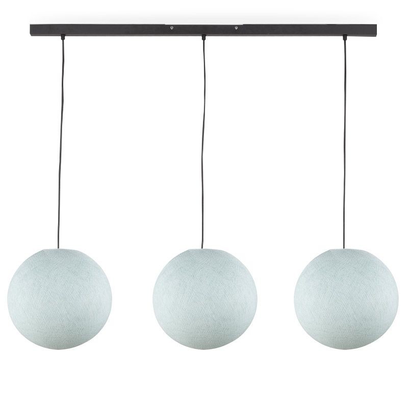 Rail gris anthracite 3 globes S azur - Luminaire sur rail - La Case de Cousin Paul