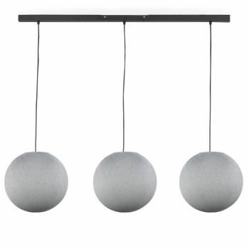 Rail gris anthracite 3 globes S gris perle - Luminaire sur rail - La Case de Cousin Paul