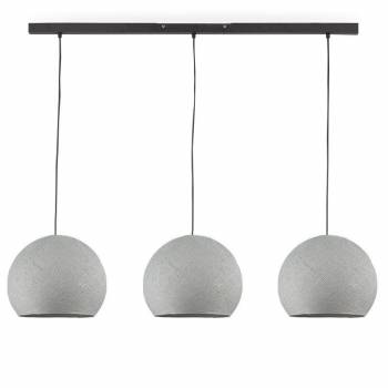 "Rail" 3 pearl grey cupolas S - The Island Pendant - La Case de Cousin Paul