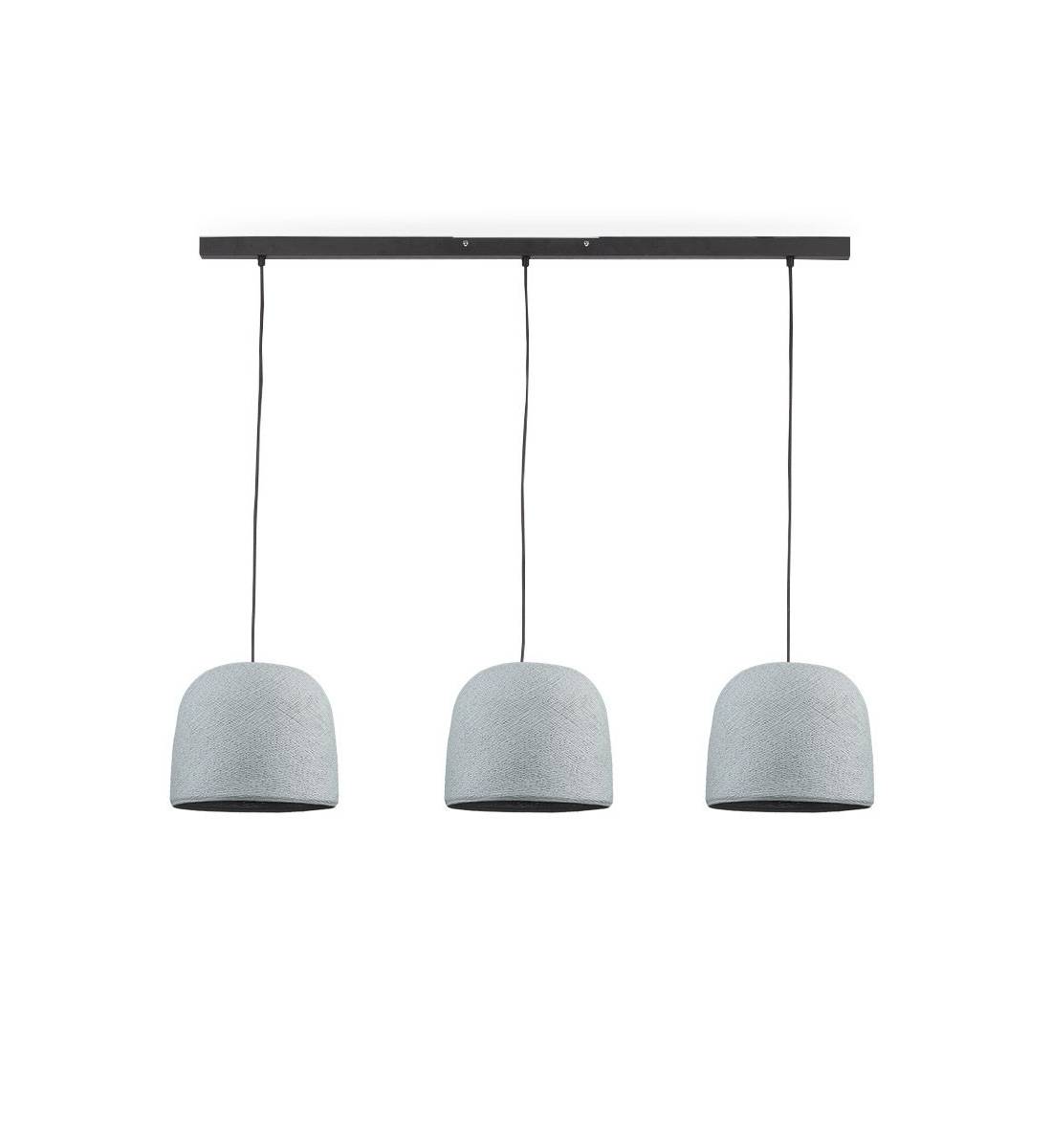 Rail gris anthracite 3 cloches gris perle - Rail - La Case de Cousin Paul