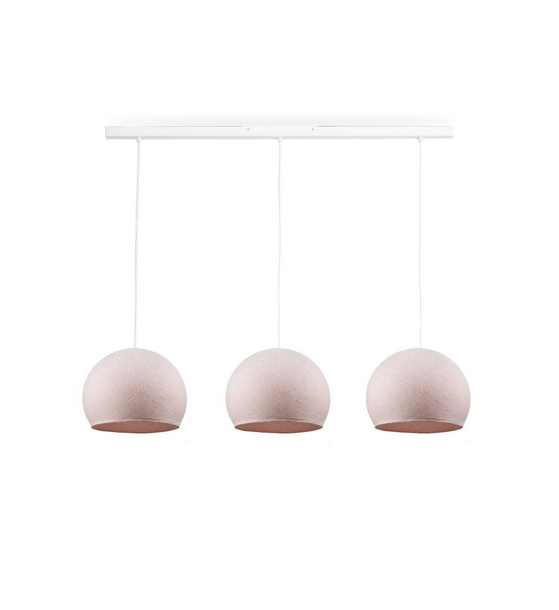 Rail white 3 Sugared almond cupolas S - The Island Pendant - La Case de Cousin Paul