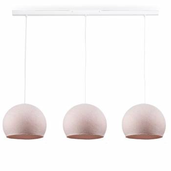 Rail white 3 Sugared almond cupolas S - The Island Pendant - La Case de Cousin Paul