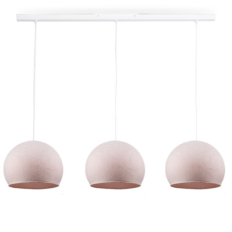 Rail white 3 Sugared almond cupolas S - The Island Pendant - La Case de Cousin Paul