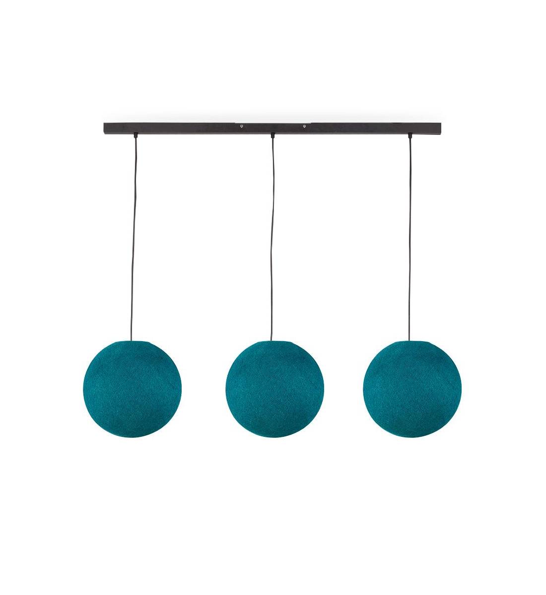 Rail gris anthracite 3 globes S canard - Luminaire sur rail - La Case de Cousin Paul