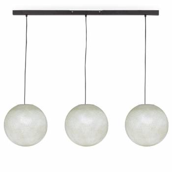 "Rail" 3 Ivory globes S - The Island Pendant - La Case de Cousin Paul