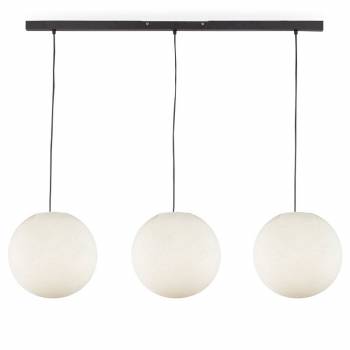 "Rail" 3 Ivory globes S - The Island Pendant - La Case de Cousin Paul