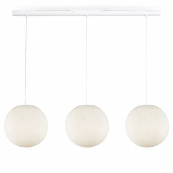 Rail white 3 Ivory globes S - The Island Pendant - La Case de Cousin Paul