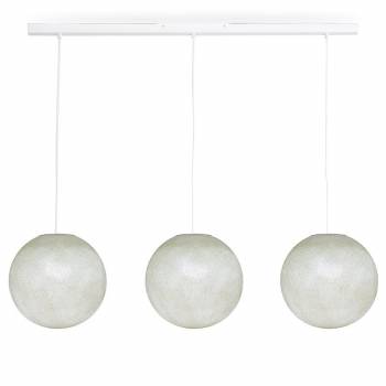 Rail white 3 Ivory globes S - The Island Pendant - La Case de Cousin Paul