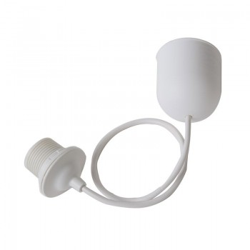 single hanging fixture with white plastic cord