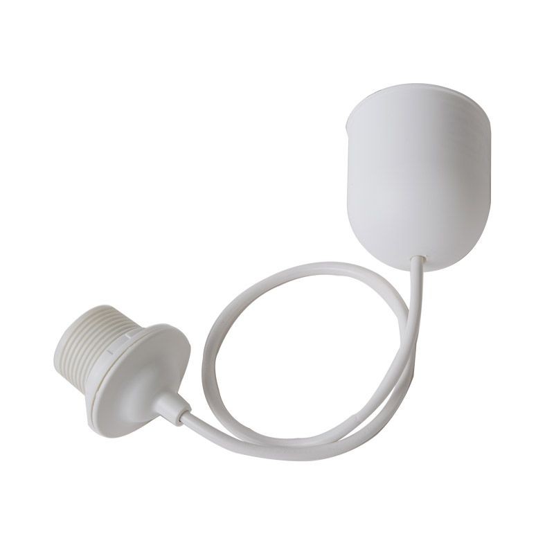 suspensión simple cable plástico blanco 60cm - Inicio - La Case de Cousin Paul suspensión simple cable plástico blanco 60cm - Inicio - La Case de Cousin Paul