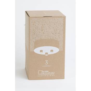 Attacco a sospensione 3 bianco opaco con cavo intrecciato grigio - Accessori per lampadari - La Case de Cousin Paul