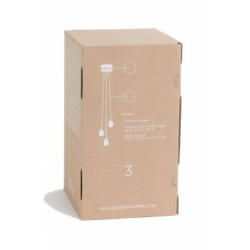 Colgante 3 gris antracita mate con cable tejido gris - Accesorios para lamparas - La Case de Cousin Paul