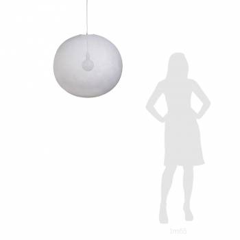 Globe Light XXL Blanc Ø 67cm - Enkelvoudig ophangsysteem - La Case de Cousin Paul