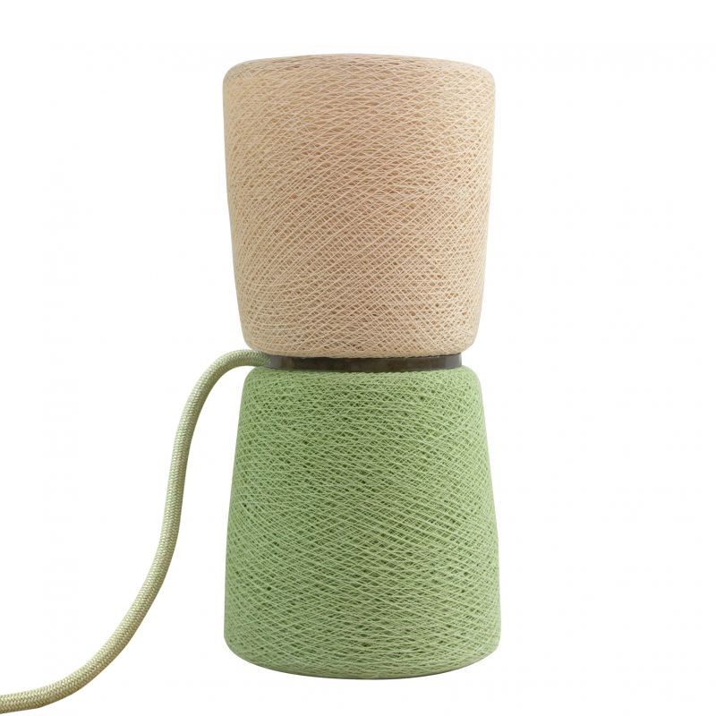Lampe BAoBA - Tilleul - fil tissé - Lampe Baoba - La Case de Cousin Paul