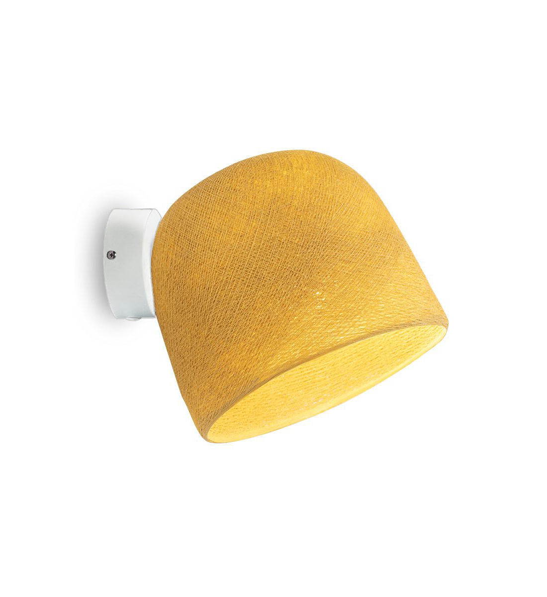 Applique murale blanche Cloche moutarde - Wandlamp - La Case de Cousin Paul