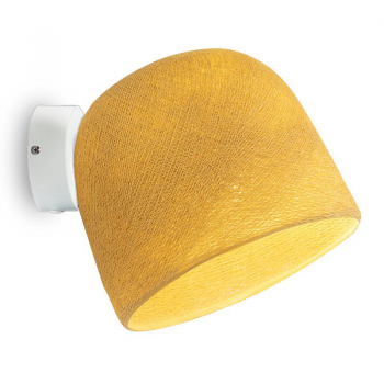 Applique murale blanche Cloche moutarde - Wall light - La Case de Cousin Paul