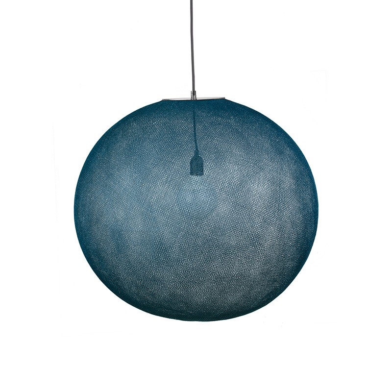 Globe Light XXL Bleu pétrole Ø 67cm - Coprilampada sfere light - La Case de Cousin Paul