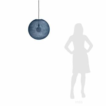 Globe Light XL Bleu pétrole Ø 50cm - Coprilampada sfere light - La Case de Cousin Paul