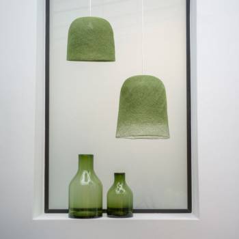 Cloche vert olive - Les luminaires - La Case de Cousin Paul