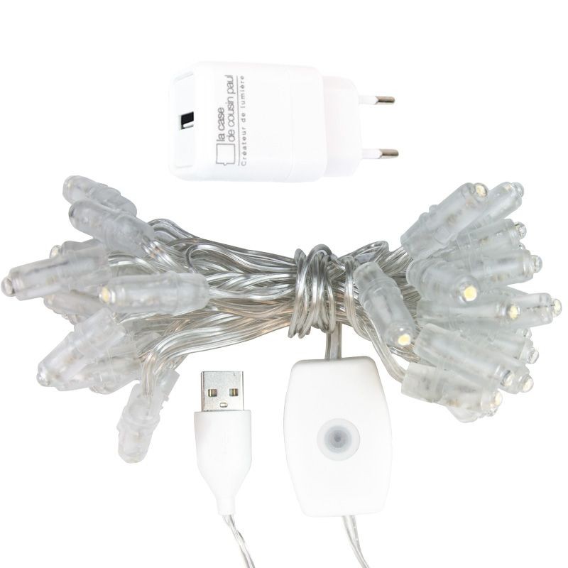 Girlande Premium mit 35 LEDs, transparentes Kabel CE - Zubehör Premium - La Case de Cousin Paul