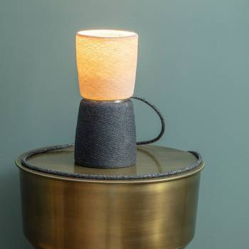 Lampe BAoBA - Poivre Noir - fil tissé - Lampe Baoba - La Case de Cousin Paul