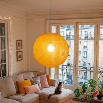 Globe Light XXL Tabac Ø 67cm - Single Pendant lamp - La Case de Cousin Paul