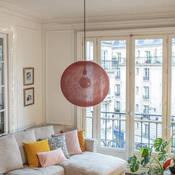 Globe Light XL Terracotta Ø 50cm - Suspension simple - La Case de Cousin Paul