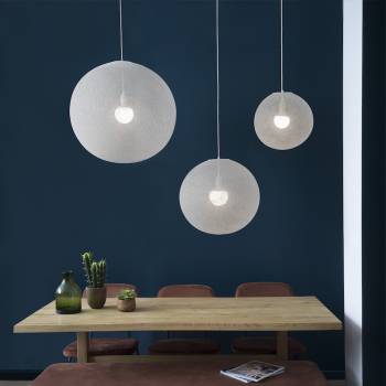 Globe Light XL Blanc Ø 50cm - Suspension simple - La Case de Cousin Paul