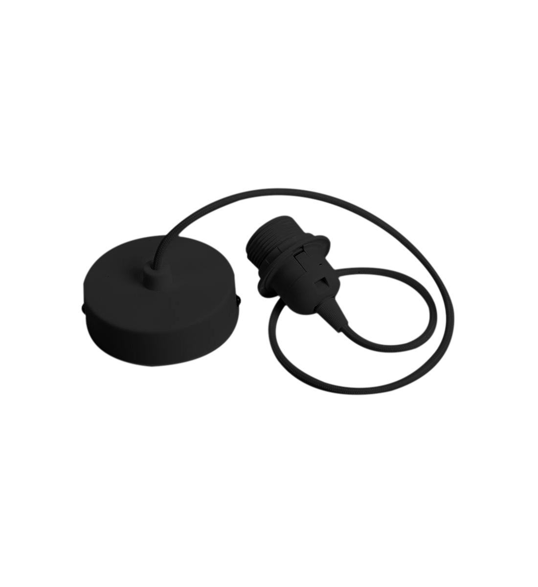 single hanging fixture black braided cord - Lights accessories - La Case de Cousin Paul