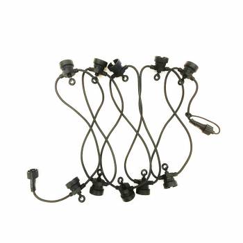 Extension Guinguette string lights with 10 LED bulbs and CE black cable - Outdoor accessories - La Case de Cousin Paul