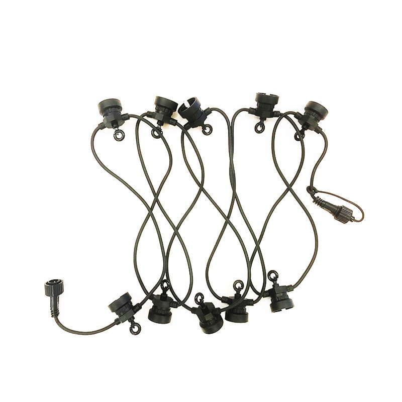 Extensión Guinguette de 10 LED cable negro CE - Accesorios outdoor - La Case de Cousin Paul