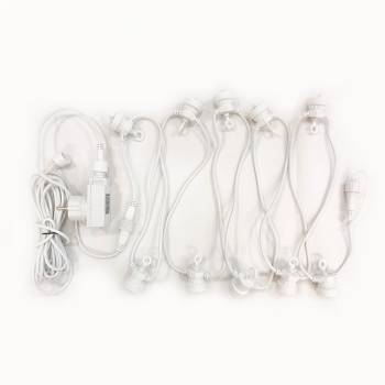 Girlande Guinguette mit 10 LEDs, weiß Kabel CE - Zubehör Outdoor Lichterkette - La Case de Cousin Paul