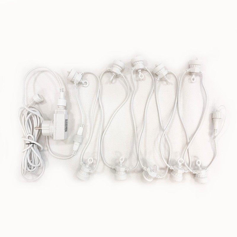 Guirlande Guinguette câble blanc 10 LED CE - Accessoires La Guinguette - La Case de Cousin Paul