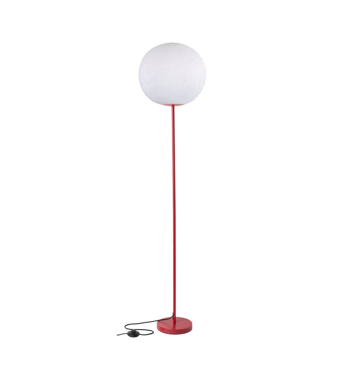 Lámpara de pie rojo con pantalla blanco - Lámpara de pie - La Case de Cousin Paul
