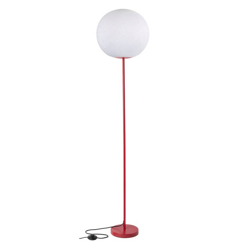 Lámpara de pie rojo con pantalla blanco - Lámpara de pie - La Case de Cousin Paul