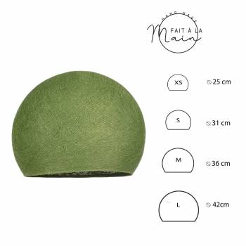 Coupole vert olive - Abat-jour coupole - La Case de Cousin Paul
