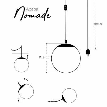 Suspension Nomade Apapa - Moutarde - Enkelvoudig Apapa - La Case de Cousin Paul