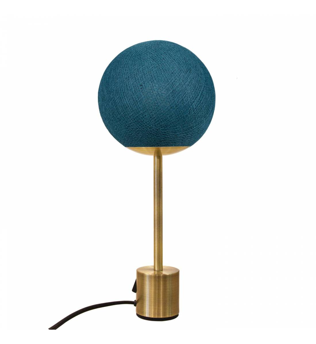Brass lampe APAPA - Peacock blue - Lamp Apapa - La Case de Cousin Paul