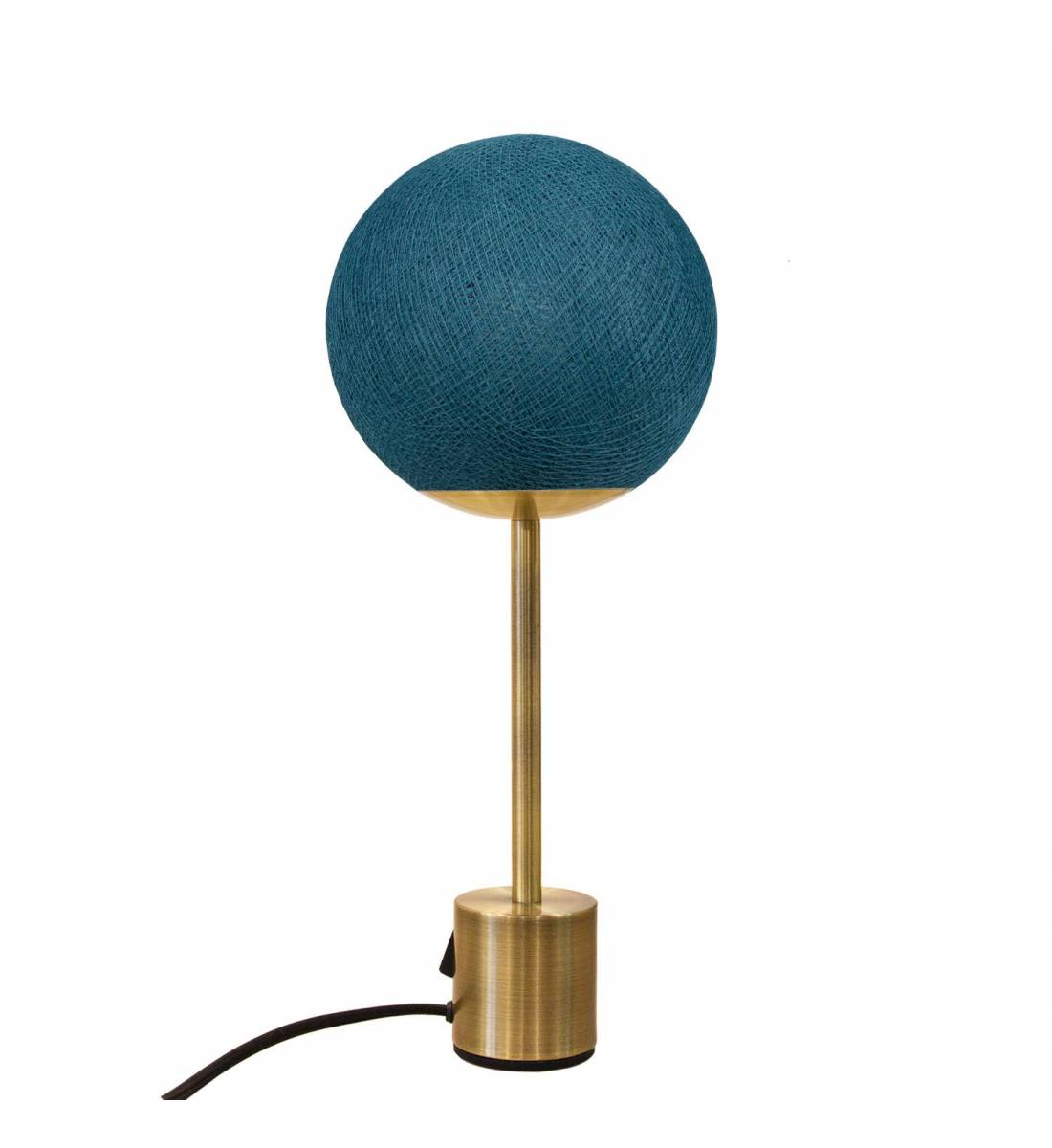 Lampe APAPA messing - Pauw blauw - Lamp Apapa - La Case de Cousin Paul