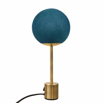 Brass lampe APAPA - Peacock blue - Lamp Apapa - La Case de Cousin Paul