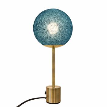 Brass lampe APAPA - Peacock blue - Lamp Apapa - La Case de Cousin Paul