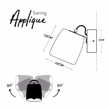 Applique 'Swing' cammello - Le applique - La Case de Cousin Paul