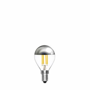 Glühbirne LED E14 - silberne Kappe