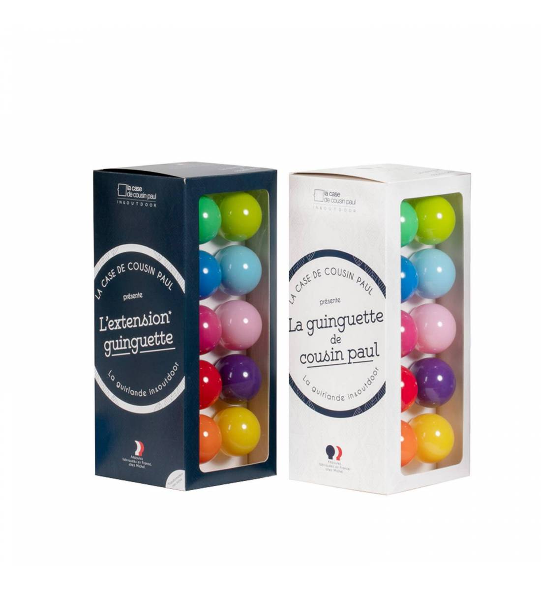 Guirlande Guinguette + extension Bahia + panneau solaire - Guirlandes lumineuses d'extérieur - La Case de Cousin Paul