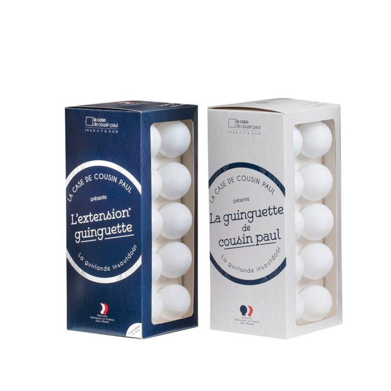 Lichterkette Box Guinguette Neige 6m - Lichterkette Outdoor Guinguette - La Case de Cousin Paul