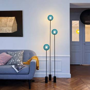 Lampadaire design Granpapa 145 - Bleu paon - Lampadaire - La Case de Cousin Paul