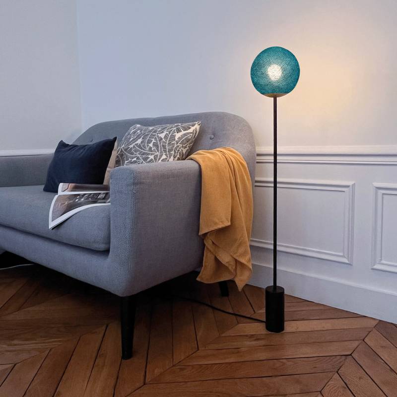 Lampadaire design Granpapa 101 - Bleu paon - lampada da terra - La Case de Cousin Paul