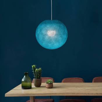 peacock blue - Lampshades globe - La Case de Cousin Paul